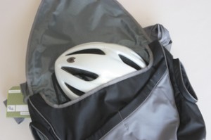 The Go GaGa Messenger can fit a full-size bike helmet, water bottles, energy bars and more.