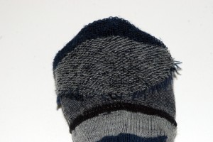 The heavy looped padding on the heel of this Teko sock is designed to take up movement in the shoe, thus reducing impact and shearing forces. 