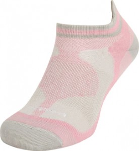 Running and hiking socks like this Lorpen Tri Layer Ultralight manage moisture by using three layers of different fabrics.