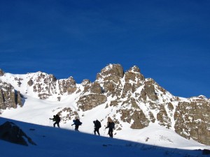 backcountry trekking in good weather