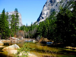 Snow Creek Trail approach is past Mirror Lake.