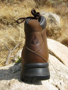 Note the thickness of the leather used on heel overlap.