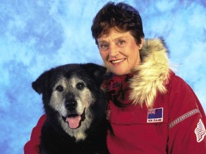 Helen Thayer and Charlie, her Eskimo dog.