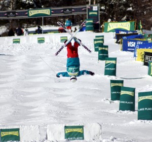 Shannon Barhke catches air during one of her competitions. Photo courtesy Nutriex