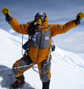 Eric Larsen is the first person to reach the North Pole, South Pole and the summit of Mount Everest within a 365 day period.