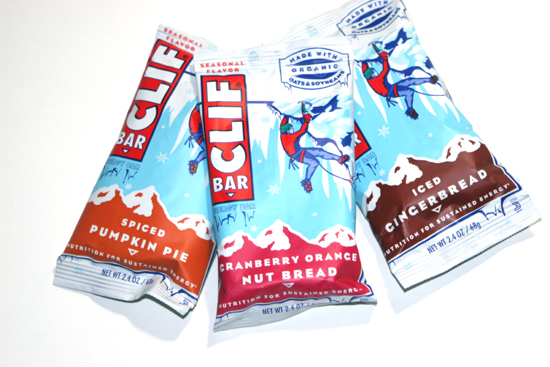 Clif Bar holiday flavors. Photo by FreshAirJunkie.com