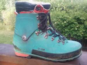 Jim's LOWA Civetta mountaineering boot from Mt. Rainier experience