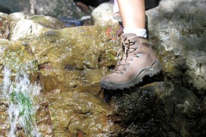 Ideal for traversing wet rocks along the creek