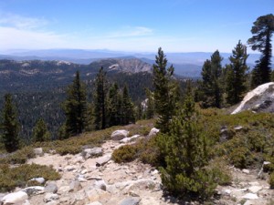 The view from Wellman's Divide near the top of the peak. 