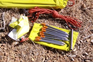 10 Easton Nano tent stakes come with the Rimrock 2P tent.